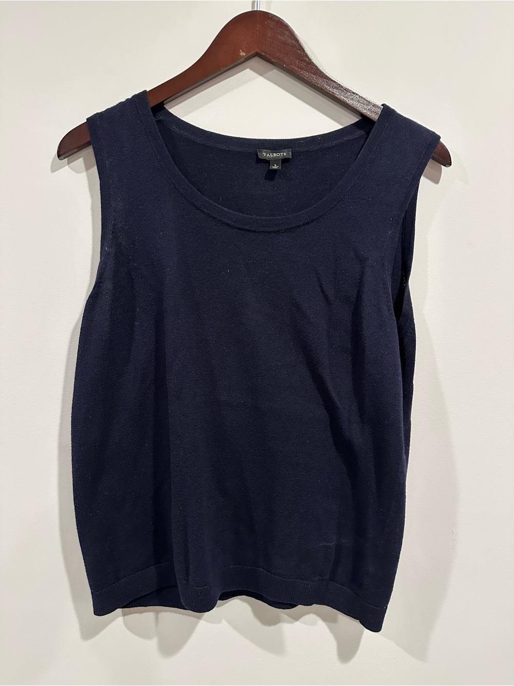 Talbots Navy Knit Scoop Neck Tank